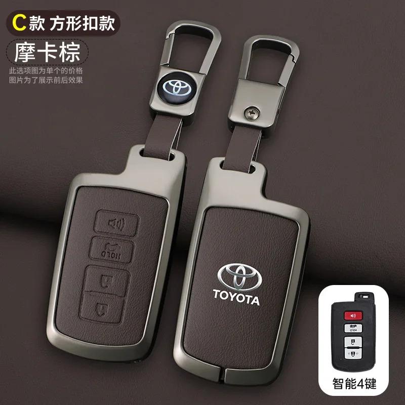 Car Key Case for Toyota Key Cover For CHR RAV4 Auris Avensis Prius Aygo Camry Corolla Land Cruiser 200 Prado Crown Car Key Fob