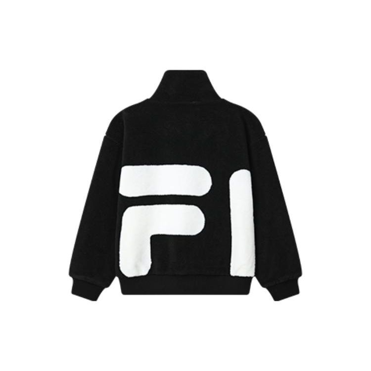 Fila Куртка флисовая на молнии с принтом логотипа FW22, унисекс, черная F51U248926F-BK
