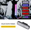 RGB LED USB Cycling Tail Light 750 mAh Bicycle Lights Memory Mode Rainbow Warning Waterproof Helmet Scooter Rear Taillight