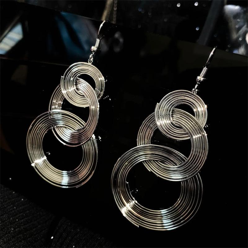 Fashion Personality Size Circle Earrings Exaggerated Temperament Long Circle Earrings Earrings Pendant