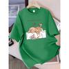 Women's Casual Cotton Top Short Sleeve Daily Print T-Shirts Women’s