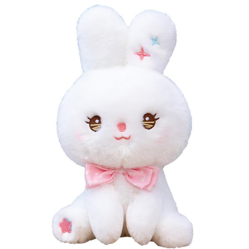 Eight Inch Star Rabbit Plush Toy Doll Cute Little White Rabbit Doll Little Rabbit Children's Birthday Gift