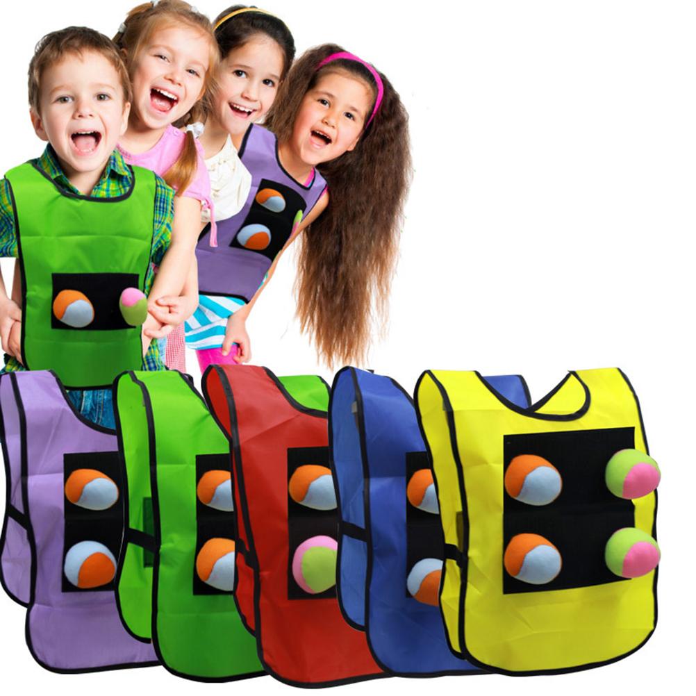 Вышибалы липкий жилет игра на открытом воздухе метание с 5 мячами для детей детская игра на открытом воздухе