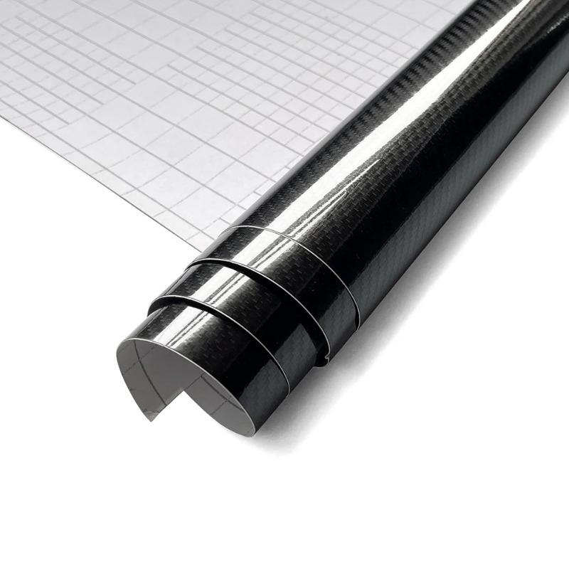 Глянцевая 6D Пленка из Углеродного Волокна Водонепроницаемая Автомобильная Виниловая Наклейка Без Воздушных Пузырьков Для Автомобильной Оклейки Рулон Компьютер Телефон Стайлинговые Аксессуары