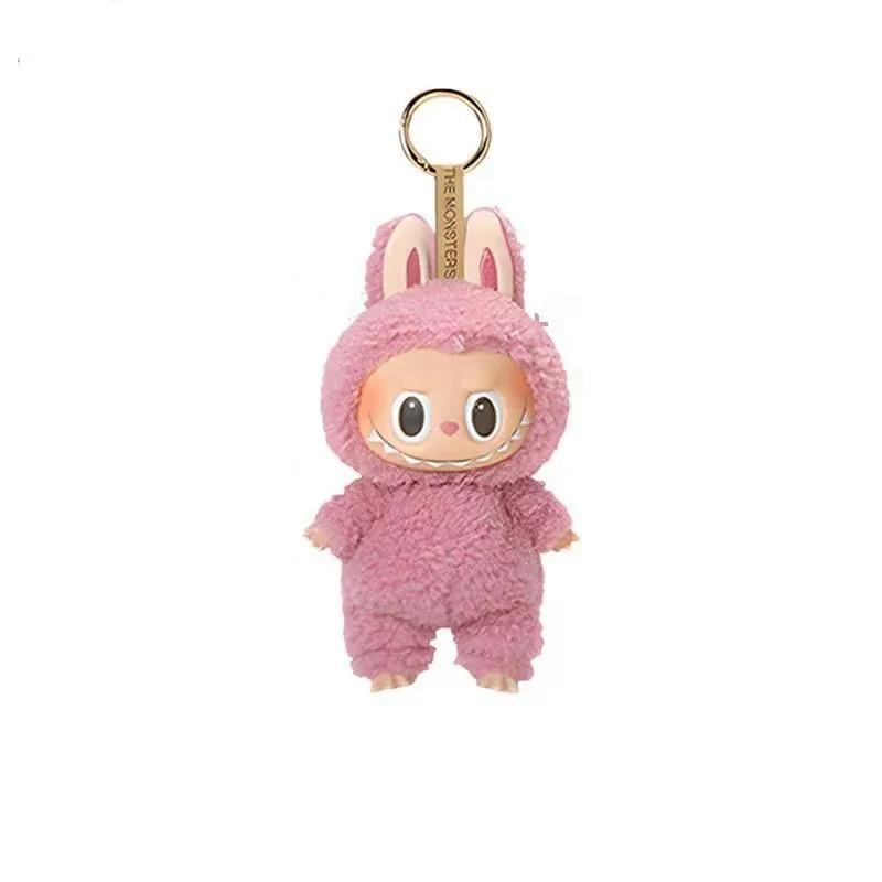 NEW INS Korea Pop Mart 17cm Labubu Cloth Mystery Box Blind Heartbeat Macaron Series Doll Labu Cloth Plush Backpack Pendant Girl Gift Phone Lanyard