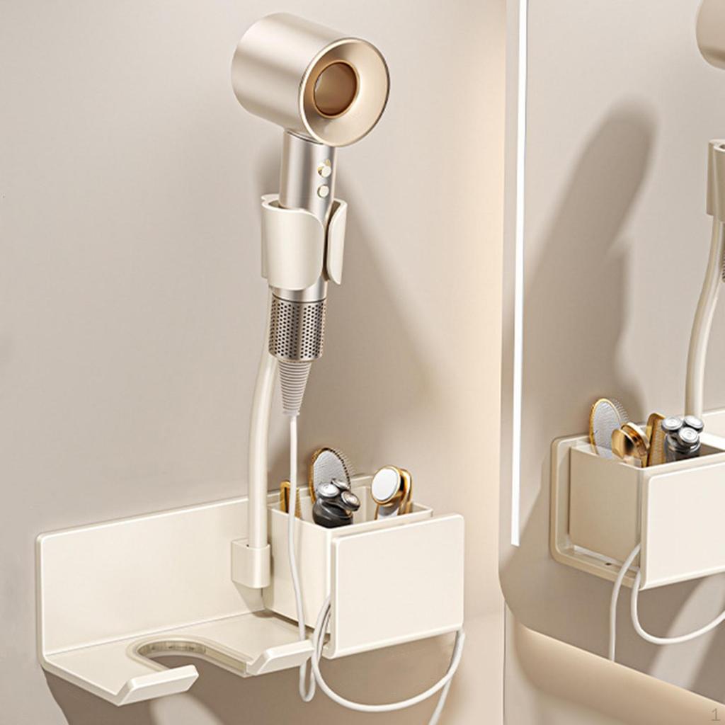Держатель для фена для ванной комнаты, многоцелевая стойка, органайзер для душевой комнаты салона красоты