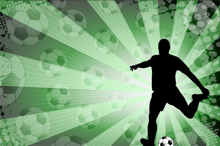 Photomural Football Player Silhouette Non-Woven 312x219