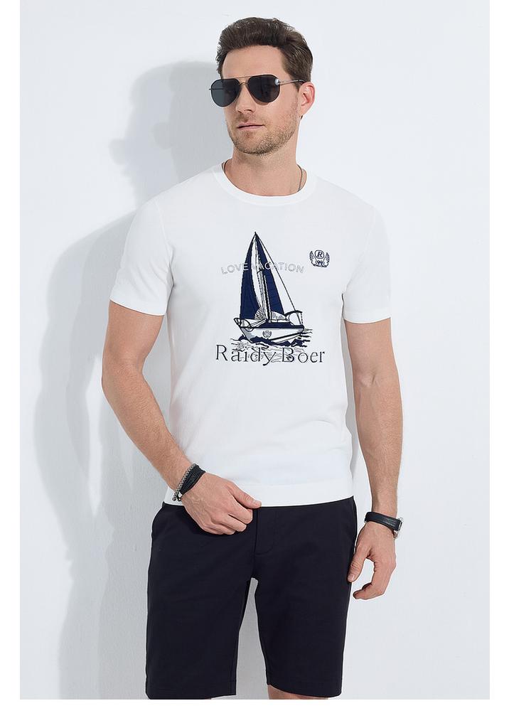 [Elite] 2025 Jacquard Sailing Short-sleeved T-shirt 7008