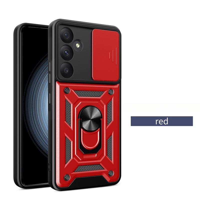 Для Samsung Galaxy A05 A05S A15 A35 A55 чехол Slide Lens Armor противоударный чехол для Galaxy A 05 S 15 35 55 кольцо подставка задняя крышка