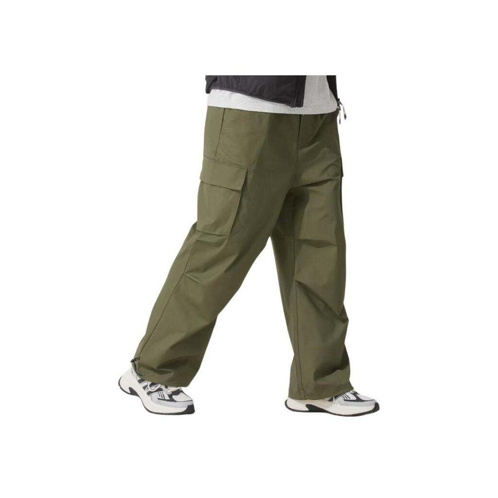 Adidas SS25 Versatile Fashion Breathable Work Knitted Sports Pants Men Pants Army-Green KA8013