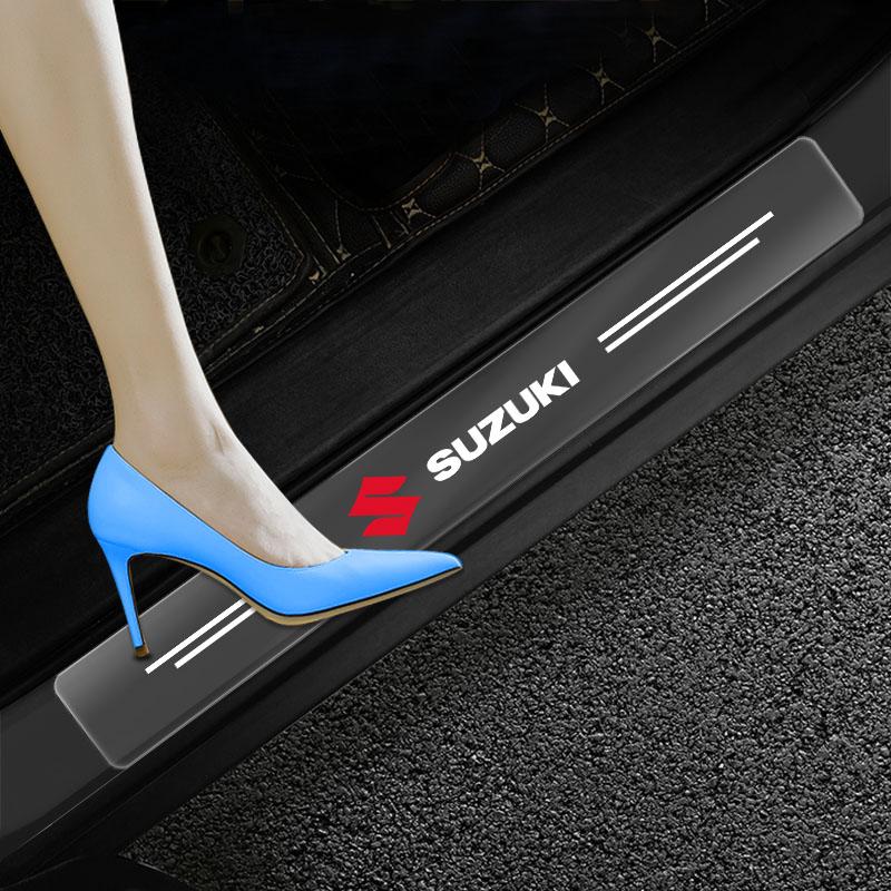 Наклейка на порог автомобиля Защитная пленка от царапин Прозрачная для Suzuki Swift SX4 Samurai Sport Jimny Grand Vitara Alto GW250 Splash Swace