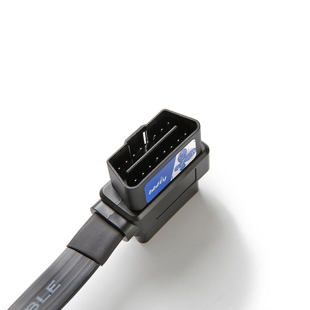 bbfly-A9 OBD II OBD2 16 Pin Splitter Extension 1x Male and 2X Female Extension Cable Adapter (2FT/60CM)
