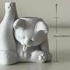 Funny Makeup Brush Holder 3D Printed Desk Storage Box Licking Paw Cat Statue  Stationery Storage