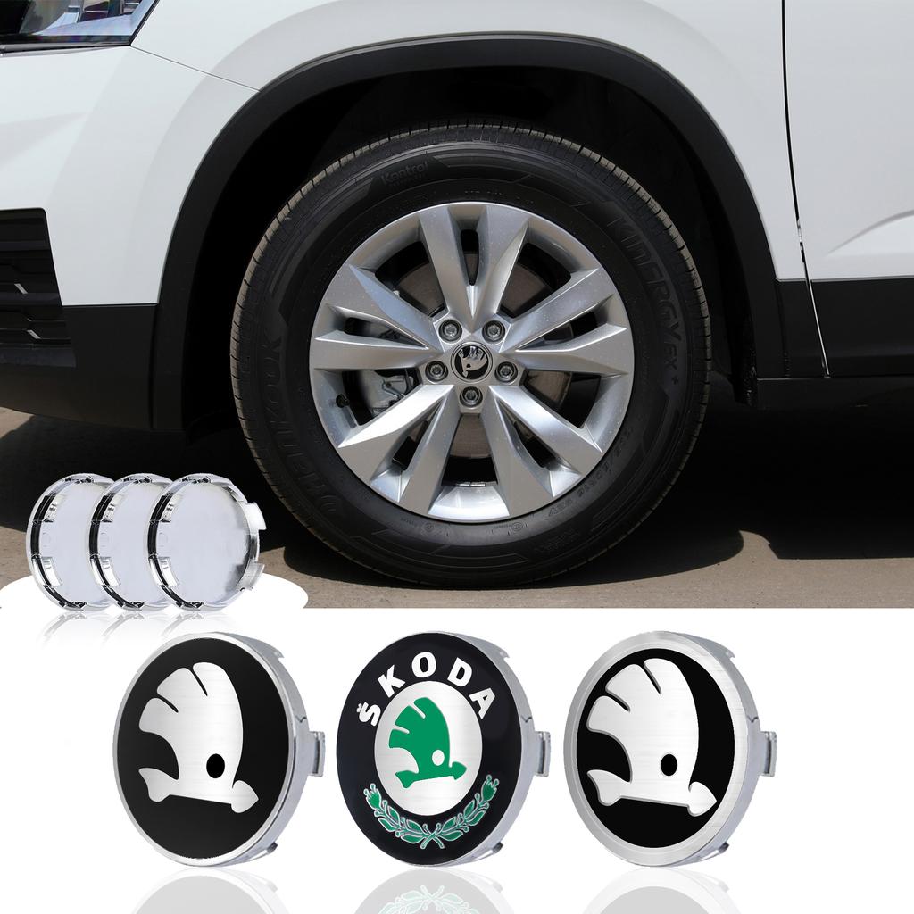 NADH5 4/8PCS 56 60mm Car Styling Wheel Center Hub Caps Rim Cover Badge Emblem Sticker For Skoda Rapid Octavia A5 RS Kodiaq Fabia A7
