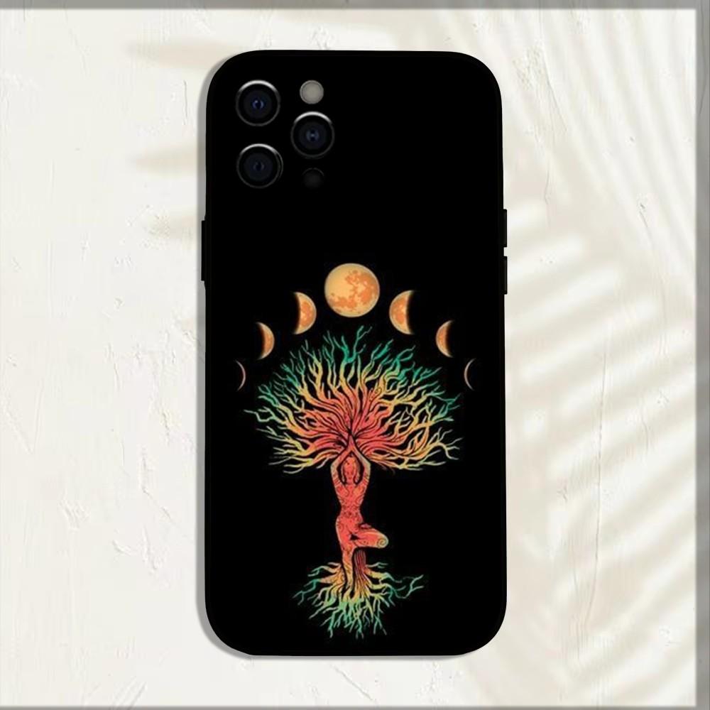 Чехол для телефона "Древо Жизни Космос" для iPhone 16,15,14,13,12,11, Pro, X, XS, Max, XR, Plus, Mini Мягкий Черный Чехол