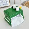 1pc Creative Crocodile Tissue Box Holder - Decorative Square Resin Tissue Dispenser with Playful Design for Home or Office Decor