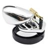 Classic Iridescent Rose Gold and Silver Male Chastity Cage, Plastic Sex Toy