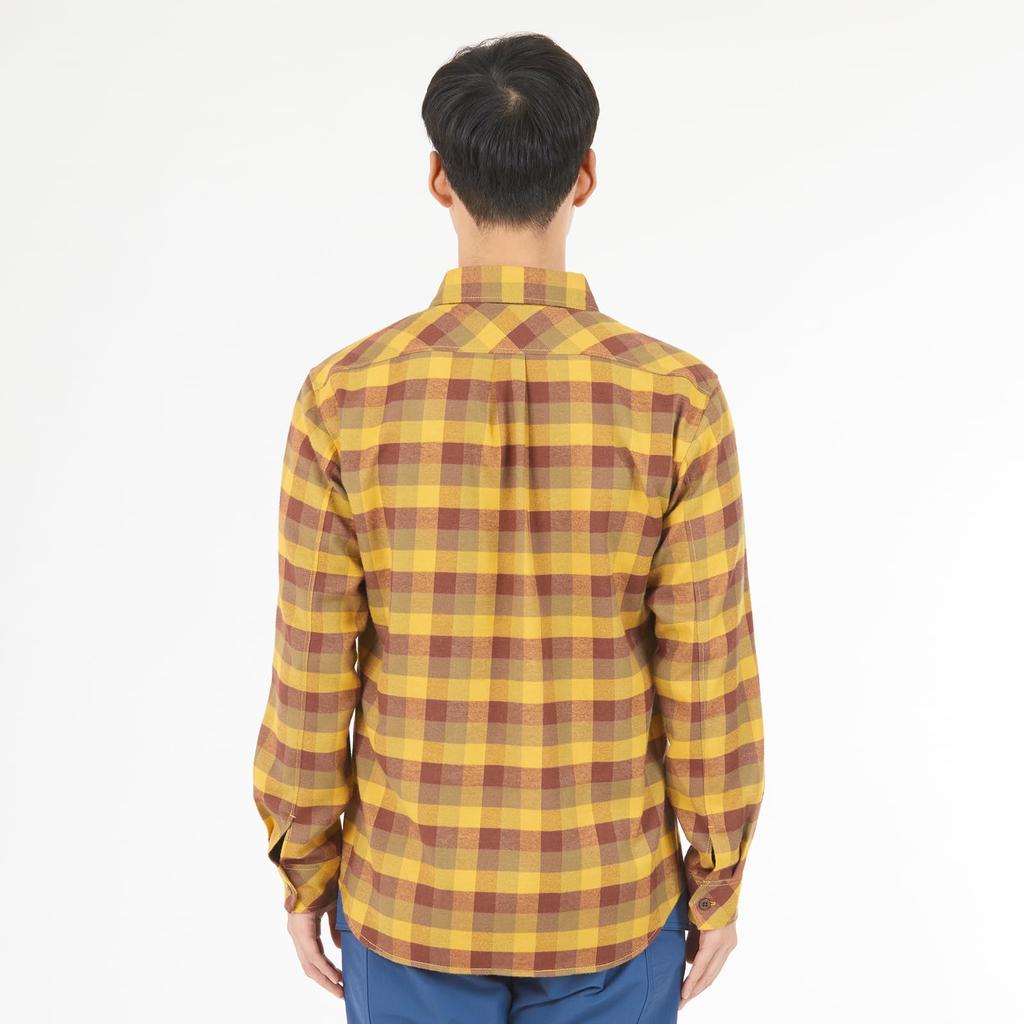 Рубашка в классическую термоклетку с длинным рукавом MIV03136 Deep Red M [Millet] для мужчин (НОВЫЙ ЛОГОТИП)