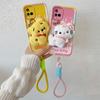 KEYSION Милый 3D мультяшный плюшевый чехол для VIVO Y21 Y21S Y33S Y33T со шнурком Мягкий силиконовый противоударный чехол для телефона VIVO T1X