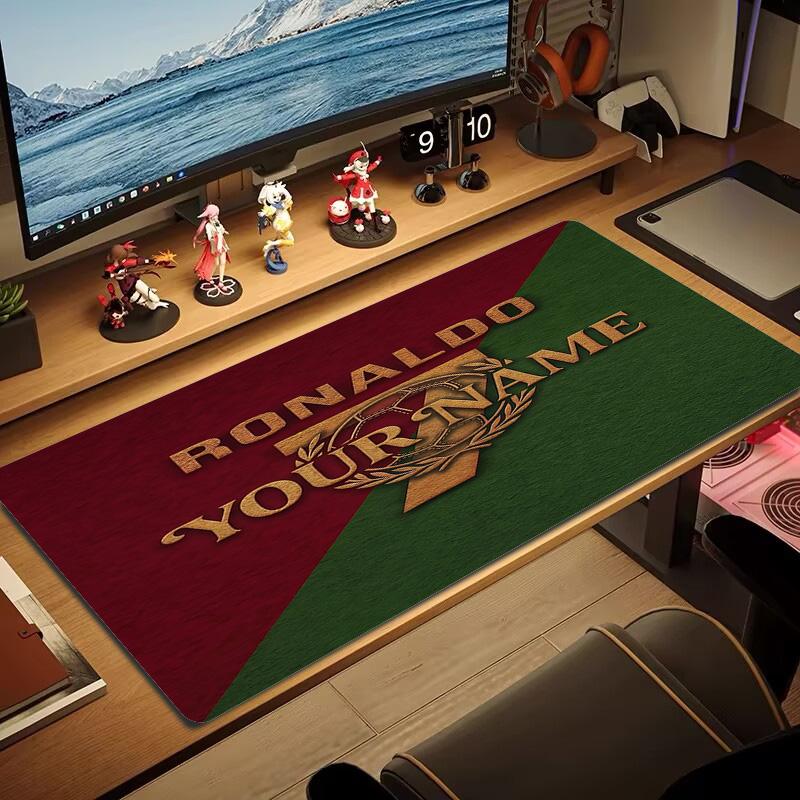 Cr7 Custom Name Large Size Mouse Pad Large Gaming Table Cushion Nonslip Laptop Tablet Big Mousepad Xxl Mat Mini Pc Playmat With Lock Edge Custom Name