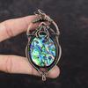 Abalone Shell Pendant Copper Wire Wrapped Pendant Handmade Designer Pendant Abalone Shell Jewelry Gemstone Pendant Copper Jewelry For Gift