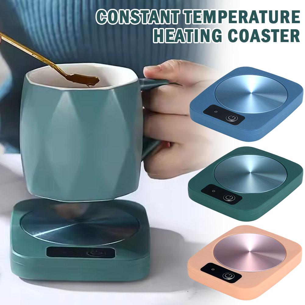 1pc Thermostatic Heated Coaster USB Home Cup Mug Heating Mat Mat Temperature Intelligent . Insu L9E4