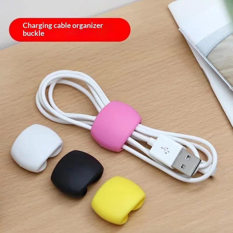 10 шт. Многофункциональный органайзер для кабелей Держатель USB Клипса для управления кабелями Фиксатор шнура Клипсы для проводов наушников, телефона, зарядного устройства