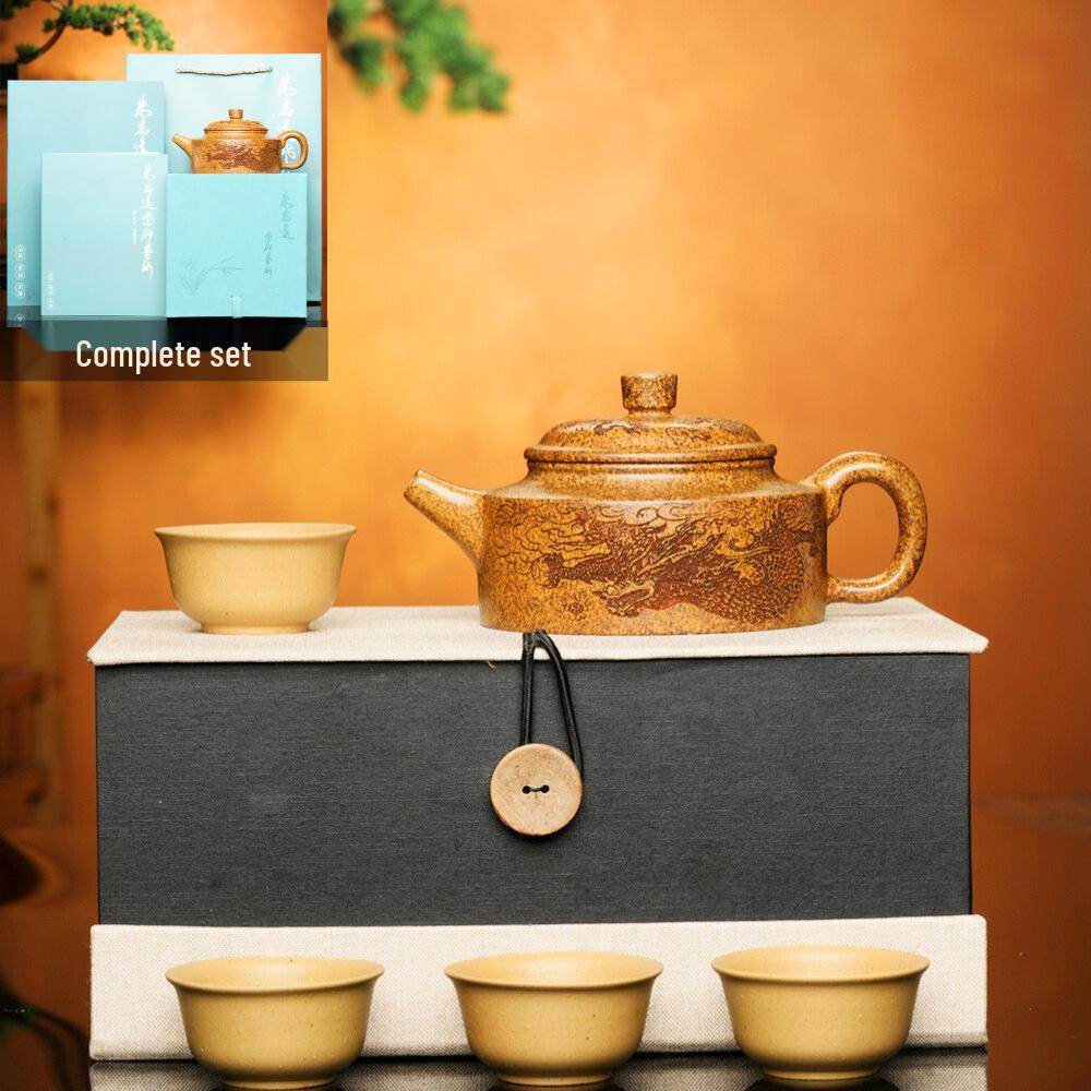 Yixing Zisha Duan Ni Tea Pot: Original Ore, Reduction Fired, Household Gift Set