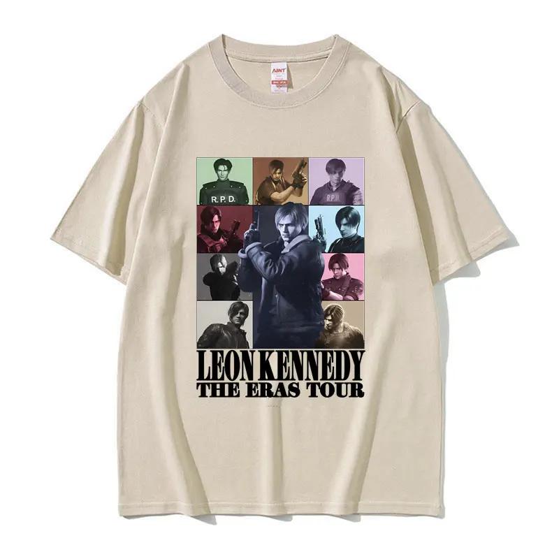 Limited Leon Kennedy The Eras Tour Graphic Tshirt for Unisex Women Fashion Retro Cool T Shirts Casual Oversized T Shirt Streetwear