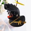 Motor Accessories Yellow Duck Ornaments with Helmet for Bike Without Lights Auto Accessories Duck In The Car Interior Decoration