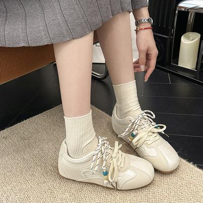 Повседневные универсальные немецкие тренировочные туфли с увеличением внутренней высоты для женщин, новинка осени 2025 года, ретро, на шнуровке, легкие туфли Форреста Гампа, спортивная обувь