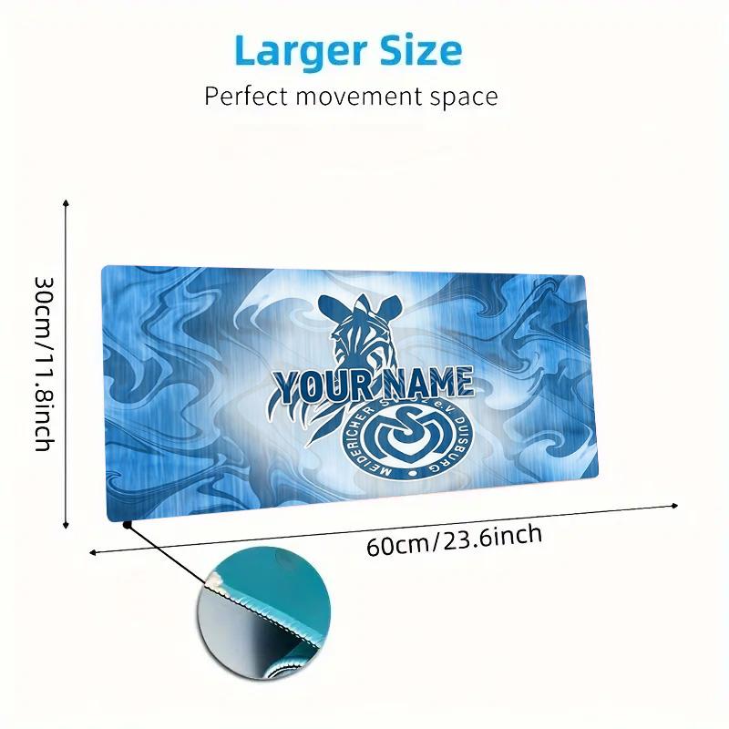 Msv Duisburg Custom Name Large Size Mouse Pad Large Gaming Table Cushion Non-slip Laptop Tablet Big Mousepad XXL Mat Mini PC Playmat With Lock edge