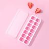 Square Silicone 14-Grid Ice Cube Tray with Lid