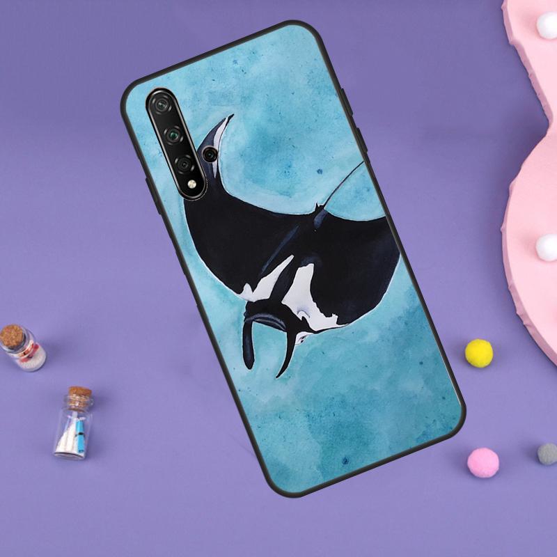 Чехол Animal Manta Ray для Huawei P30 P20 P40 Lite Nova 5T 11i 8i 3i 9 10 SE 11 Pro Y90 Y70 Y61 Y60 Y91
