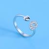 925 Sterling Silver Ring AAA Zircon Adjustable Simplicity Fashion Exquisite Women Jewelry Accessories Wedding Party Gift