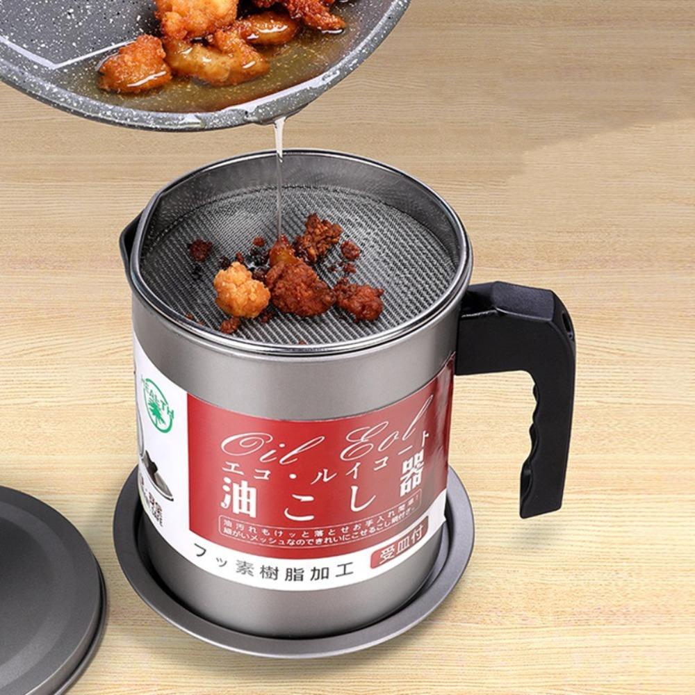 Large Capacity Oil Filter Pot Isolate Impurities Grease Dripping Separator Storage Jug  Kitchen