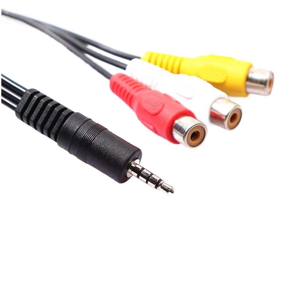 Видео удлинитель аудио мужской к женский 3,5 мм Mini AV TO 3 RCA адаптер кабель шнур для ТВ DVD разъем