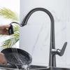 Black Kitchen Faucet Pull-Out Tap Gun Gray Household Gray Sink Washbasin Cold And Hot Water Mixer White