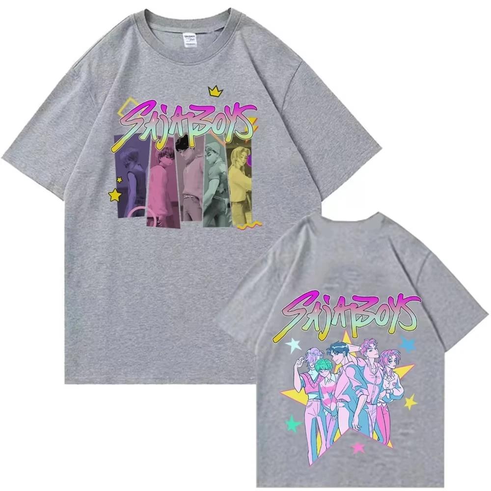 Kpop Охотники на демонов Фанмерч Мира Руми Зои Хантрикс Футболка Летние графические футболки Подарок для фанатов Женские Мужские Повседневные Хлопковые Футболки Оверсайз