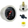 Axial Fuel Oil Pressure Gauge 0 15 psi with 1/8'' NPT Thread Metal and Oil Filled Gauge for Fuel System Applications
