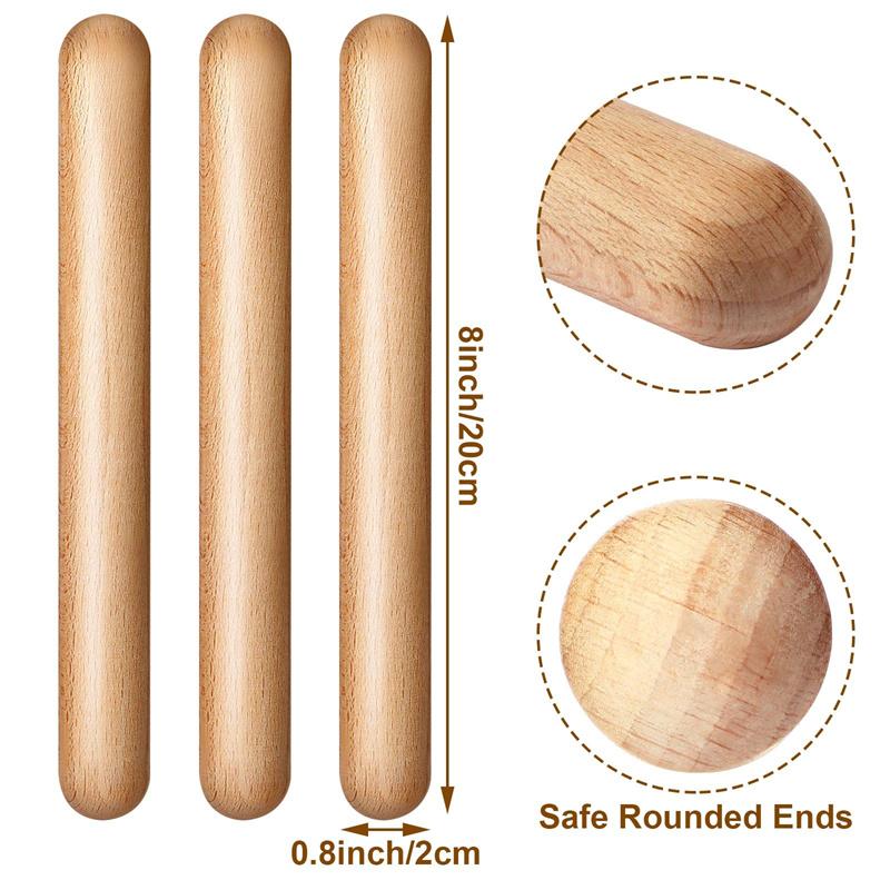 Классические клаве ритмические палочки деревянные барабанные палочки классические клаве ударный инструмент детский музыкальный инструмент для обучения ритму