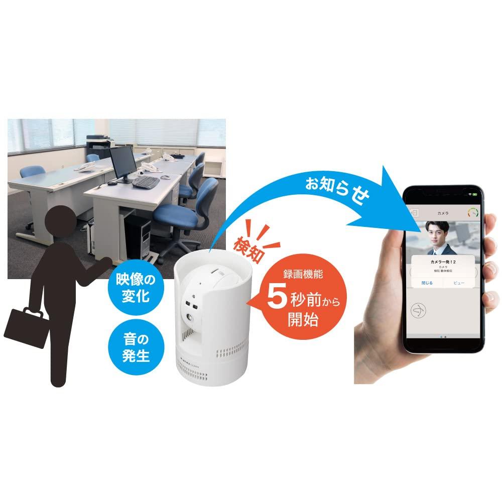 Камера безопасности Planex Камера смартфона Один LAN Поворотная модель Белый Снимок! (Совместимость с Wi-Fi/проводным подключением) CS-W72FHD2