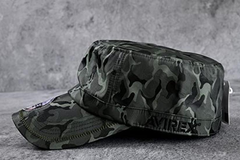 AVIREX Authentic Work Large 7992540 Size ARMY Camouflage Men's Cap, Sizes, (14787700) (JP, Chart, 62.0 Cm, 64.0 Cm, (36))