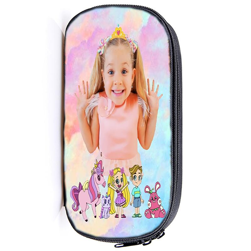 Детский пенал с изображением Дианы и Ромы для девочек, милый кавайный пенал для хранения карандашей, детская сумка для ручек, канцелярская коробка, школьные принадлежности для школьников