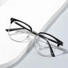 Men Retro Anti Blue Light Computer Glasses Designer Vintage Women Half Frames Eyeglasses Trendy Office Female Accessory Goggle