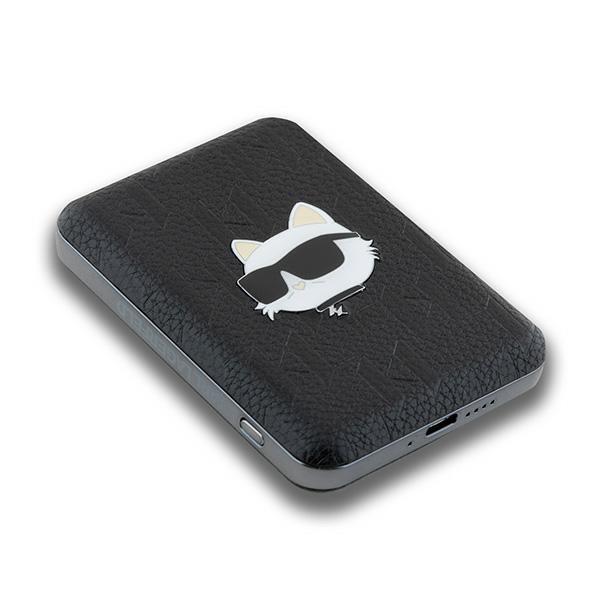 Karl Lagerfeld Powerbank Indukcyjnyklpb5Fpgkschhk 15W 5000Mah Czarny/Black Choupette Head Pin Magsafe