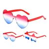 12 Pcs Independence Day Patriotic Sunglasses Rimless Red Blue White Star/Heart/Round