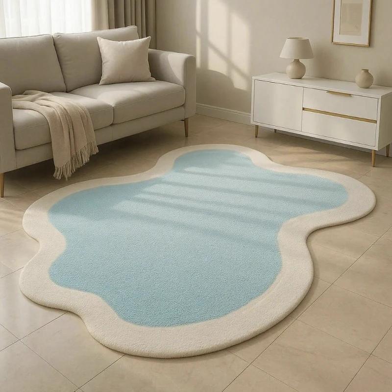 Living Room Bedroom Plush Shaggy Rug Modern Bedside Rug for Bedrooms Machine Washable Nordic Style Home Decor