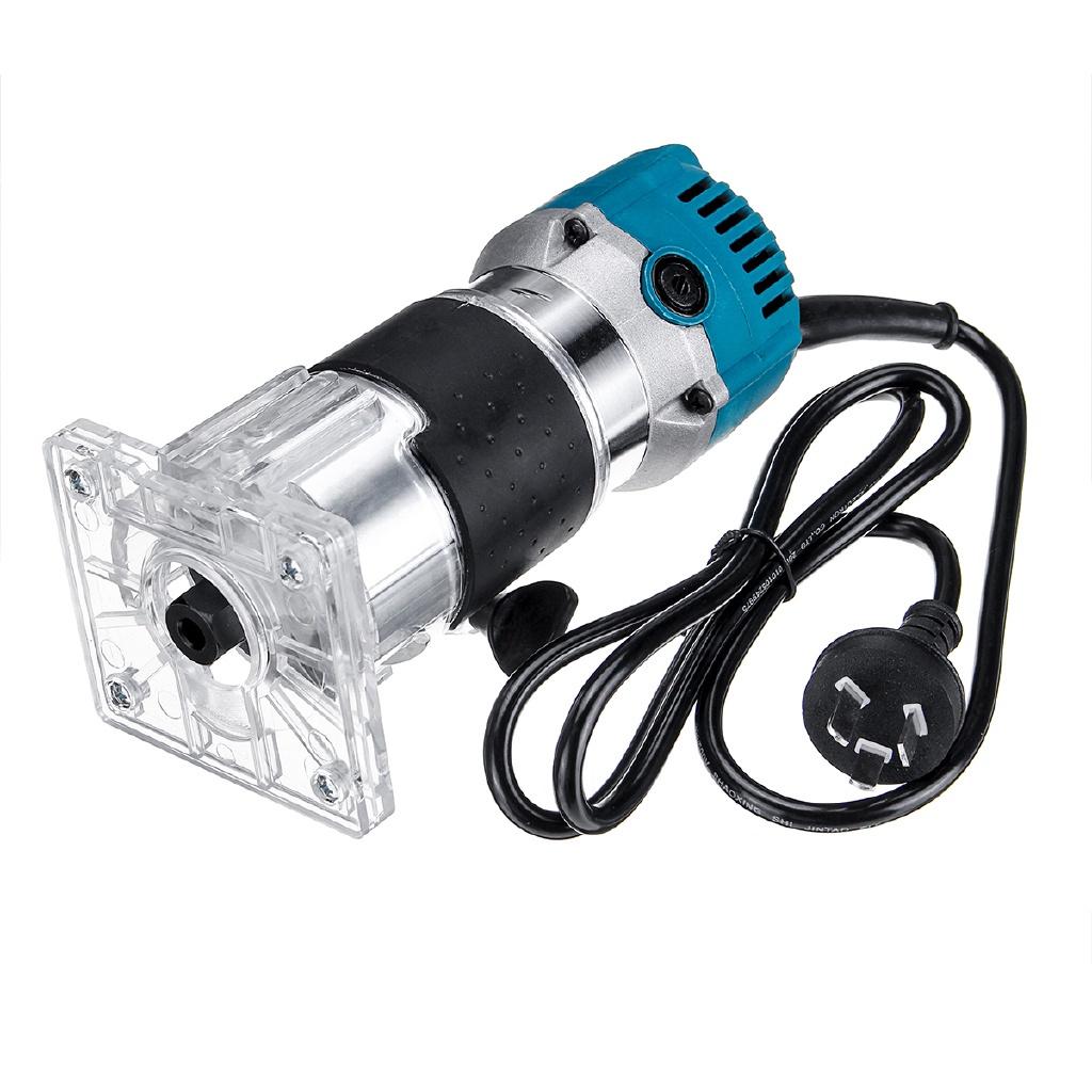 Электрический триммер 30000 об/мин Электрический ручной кромочный триммер-фрезер для дерева и ламината Набор для фрезерования пазов 1200 Вт