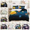 Пододеяльник Вселенная Планета Покрывало Цифровая печать Постельное белье Комплект из трех предметов